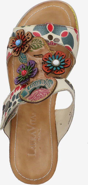 Laura Vita Bonito 224 Beige Womens Casual Comfort Leather Stylish Sandals