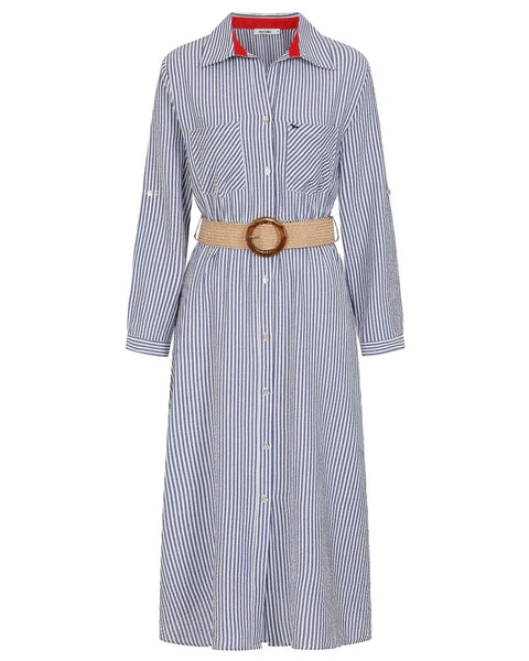 Alice Collins Amara Dress Rich Navy/White