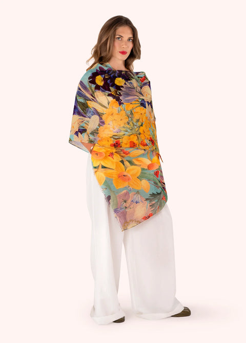 Powder Spring Flora Linen/Cotton Mix Scarf LIN42