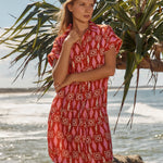 Betty Basics Copacabana Shirt Dress Sardinia Geo Print BB8484