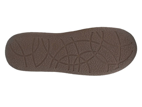 Zedzzz MS407B Neville Mens Brown Tweed Textile Moccasin Style Slipper