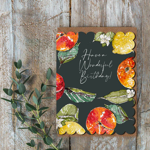 Have a Wonderful Birthday (Orangery Noir) Card (Cello-Free)