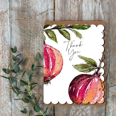 Thank You (Pomegranate Pure) Card (Cello-Free)