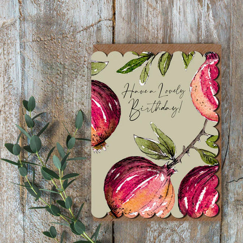 Have a Lovely Birthday (Pomegranate Pure) Card (Cello-Free)
