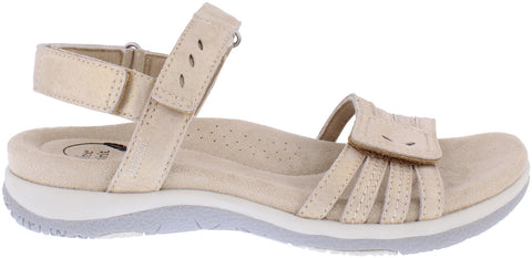 Free Spirit Maddy Champagne Womens Touch Fastening Open Toe Sandals