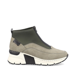 Rieker N6352-52 Khaki Womens Casual Comfort Sporty Ankle Boots