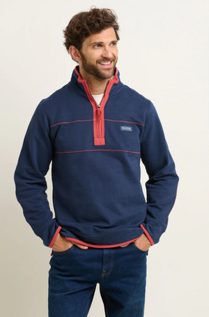 Brakeburn Navy Quarter Zip Sweat