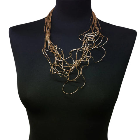 Hypoallergenic Gold Coloured Statement Choker Necklace NK190G by Jess and Lou