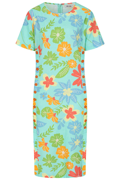 Alice Collins Kylie Print Dress Azalea Spearmint