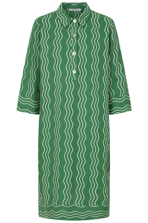 Alice Collins Beth Wavy Dress Green Pepper/Wild Oat