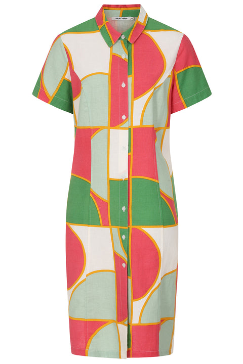 Alice Collins Rosa Shirt Dress Cleo Print Tropicana