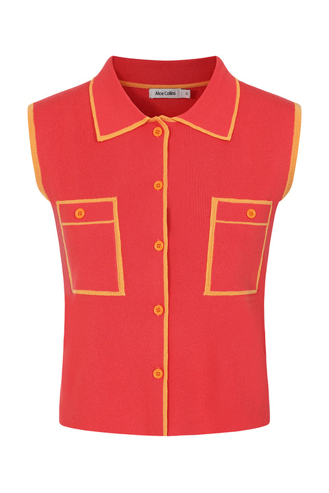 Alice Collins Amelia Waistcoat Fiesta/Sunflower
