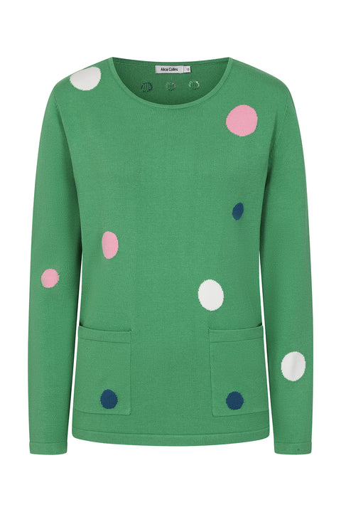 Alice Collins Nicola Pullover Green Pepper