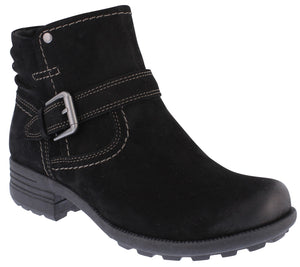 Free Spirit Punter Black Womens Nubuck Ankle Boots