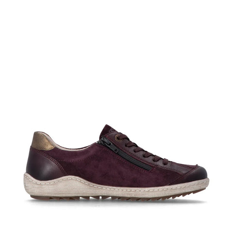 Remonte R1443-35 Red Combination Womens Water Resistant Lace Up Zip Up Shoes
