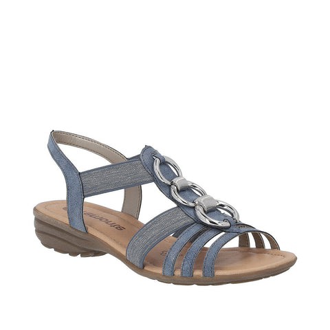 Remonte R3605-12 Blue Women's Slingback Strappy Casual Comfort Cushioned Sandals
