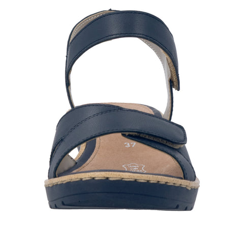 Remonte R6252-16 Pazifik Navy Womens Touch Fastening Wedge Sandals