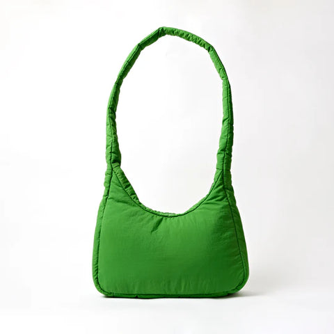 Roka Belsize Online Lime Taslon Puffy Shoulder Bag