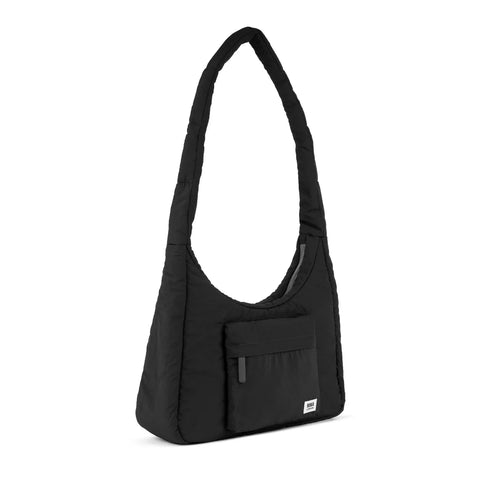 Roka Belsize Black Taslon Puffy Shoulder Bag