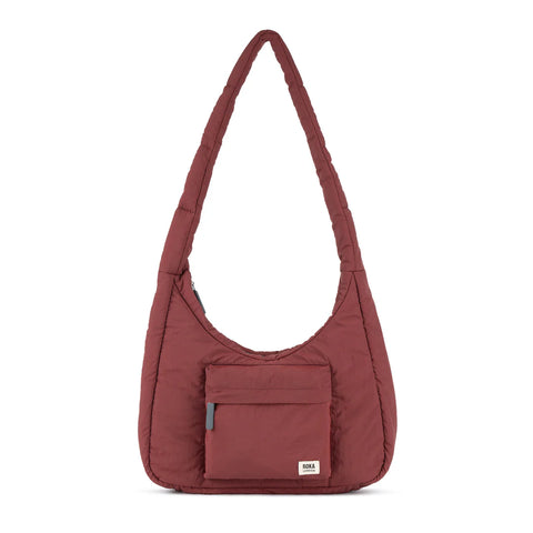 Roka Belsize Bordeaux Taslon Puffy Shoulder Bag