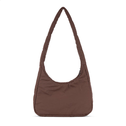 Roka Belsize Chocolate Taslon Puffy Shoulder Bag