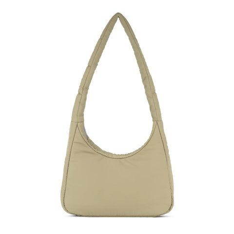 Roka Belsize Taupe Taslon Puffy Shoulder Bag