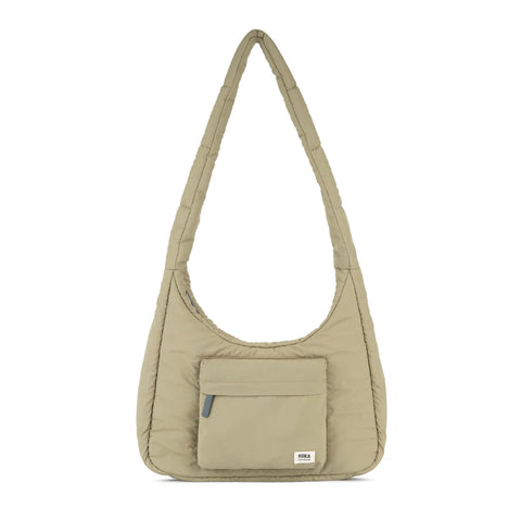 Roka Belsize Taupe Taslon Puffy Shoulder Bag