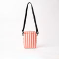 Roka Bond Coral Stripe Recycled Canvas Crossbody Bag