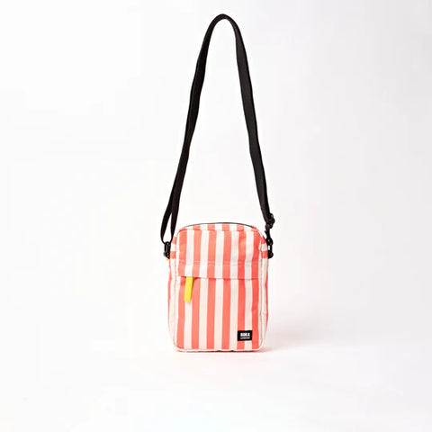 Roka Bond Coral Stripe Recycled Canvas Crossbody Bag