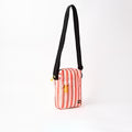 Roka Bond Coral Stripe Recycled Canvas Crossbody Bag