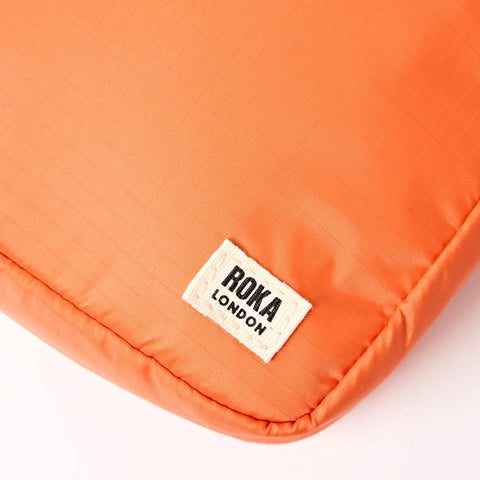 Roka Bond Tangerine Recycled Canvas Crossbody Bag