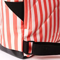 Roka Canfield B Medium Coral Stripe Recycled Nylon Roll-top Backpack