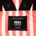 Roka Canfield B Medium Coral Stripe Recycled Nylon Roll-top Backpack