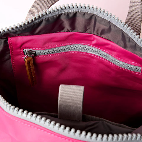 Roka Canfield B Small Granita Red Recycled Nylon Roll-top Backpack