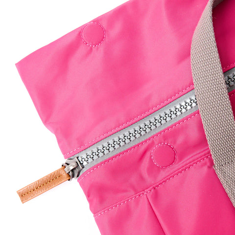 Roka Canfield B Small Granita Red Recycled Nylon Roll-top Backpack