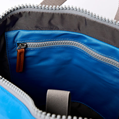 Roka Canfield B Medium Malibu Blue Recycled Nylon Roll-top Backpack