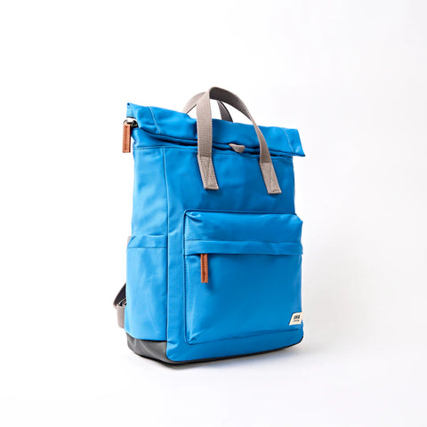 Roka Canfield B Medium Malibu Blue Recycled Nylon Roll-top Backpack