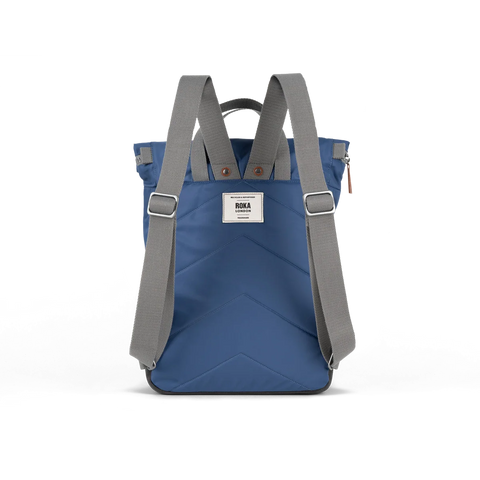 Roka Canfield B Medium Burnt Blue Recycled Nylon Roll-top Backpack