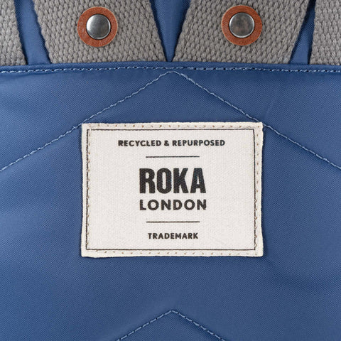 Roka Canfield B Medium Burnt Blue Recycled Nylon Roll-top Backpack