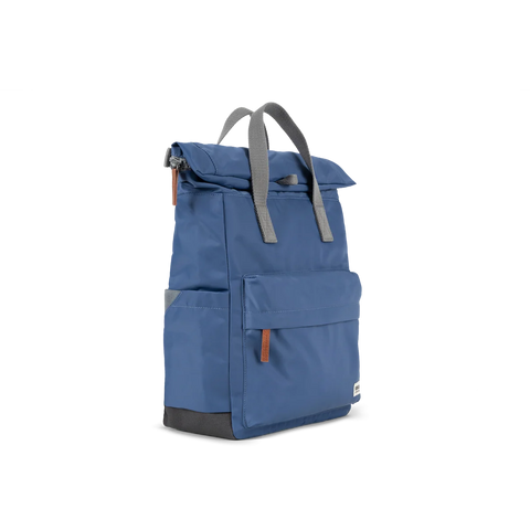 Roka Canfield B Medium Burnt Blue Recycled Nylon Roll-top Backpack