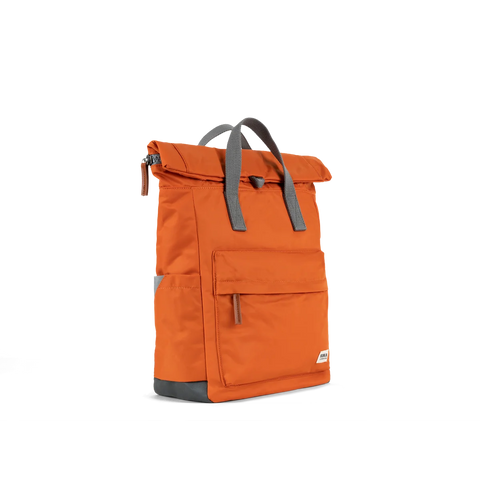 Roka Canfield B Medium Burnt Orange Recycled Nylon Roll-top Backpack