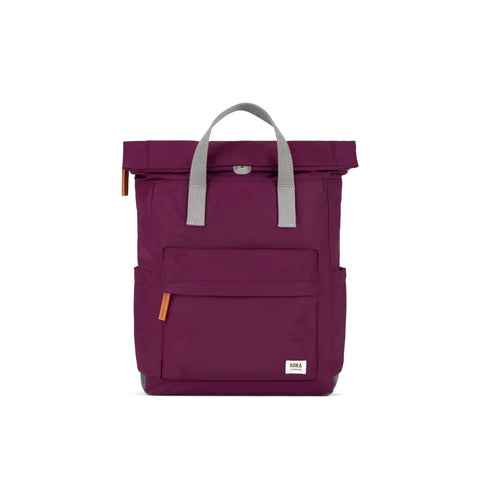 Roka Canfield B Medium Royal Burgundy Recycled Nylon Roll-top Backpack