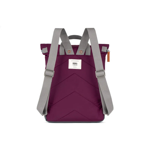 Roka Canfield B Medium Royal Burgundy Recycled Nylon Roll-top Backpack
