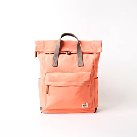 Roka Canfield B Small Sugar Coral Recycled Nylon Roll-top Backpack