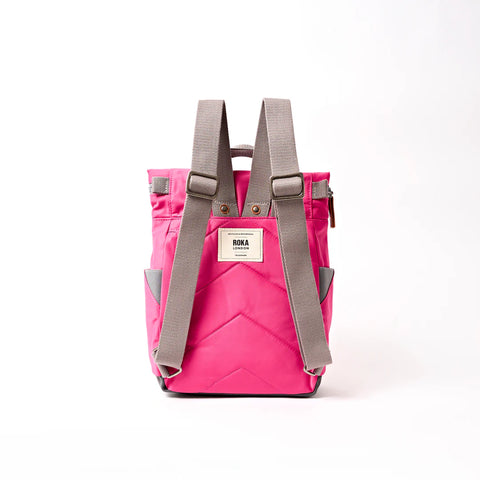 Roka Canfield B Small Granita Red Recycled Nylon Roll-top Backpack