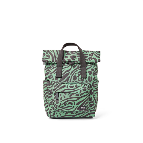Roka Canfield B Small Mixed Animal Artichoke Recycled Canvas Roll-top Backpack
