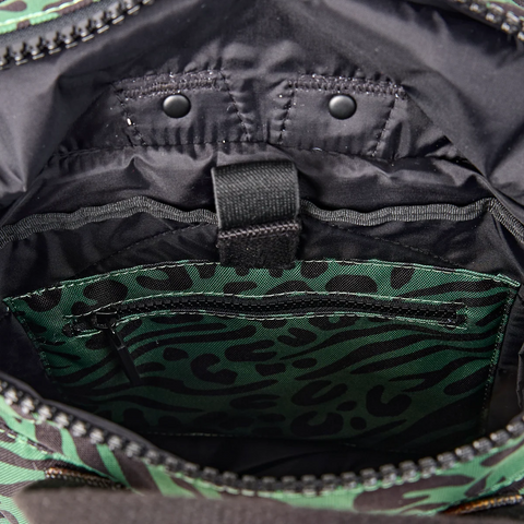 Roka Canfield B Small Mixed Animal Artichoke Recycled Canvas Roll-top Backpack