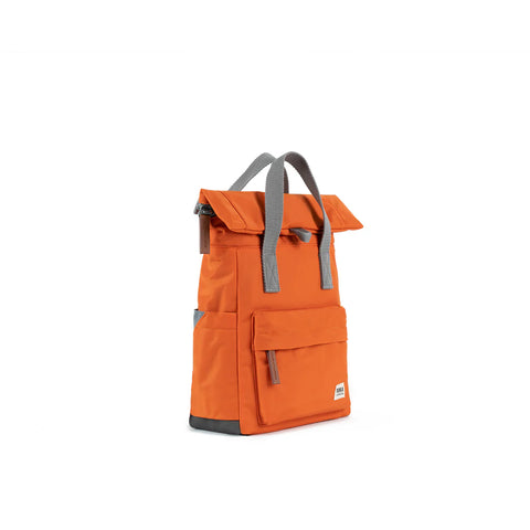 Roka Canfield B Small Burnt Orange Recycled Nylon Roll-top Backpack