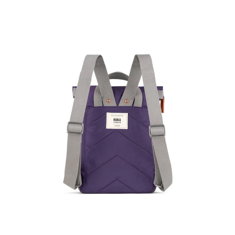 Roka Canfield B Small Majestic Purple Recycled Nylon Roll-top Backpack