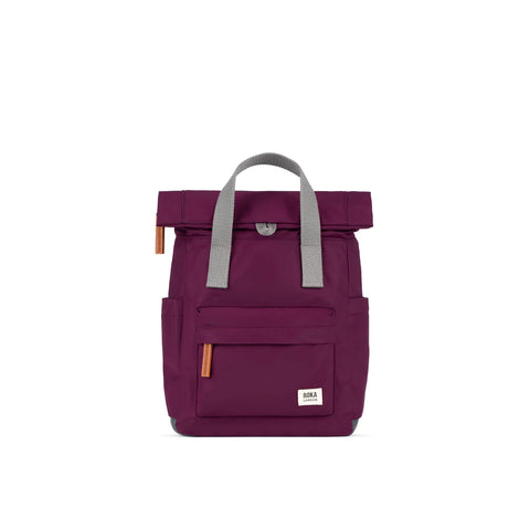 Roka Canfield B Small Royal Burgundy Recycled Nylon Roll-top Backpack